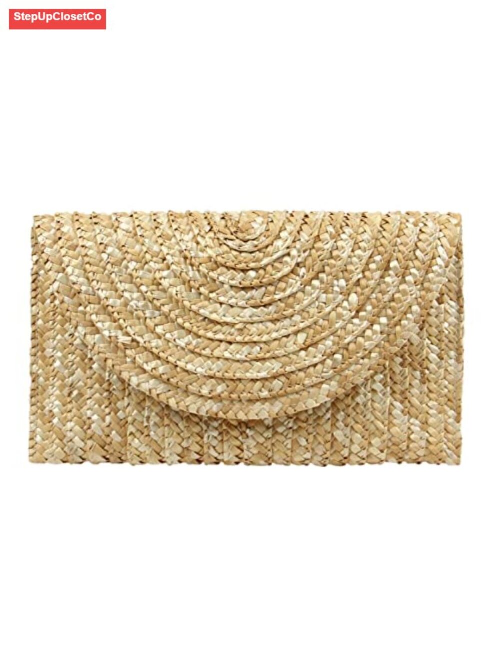 Woven Straw Clutch Bag for Women Summer Beach Envelope Wallet Handbag Magnetic